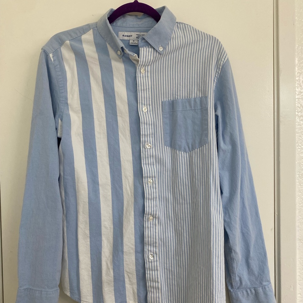 OLD NAVY Men's Blue Striped Shirt